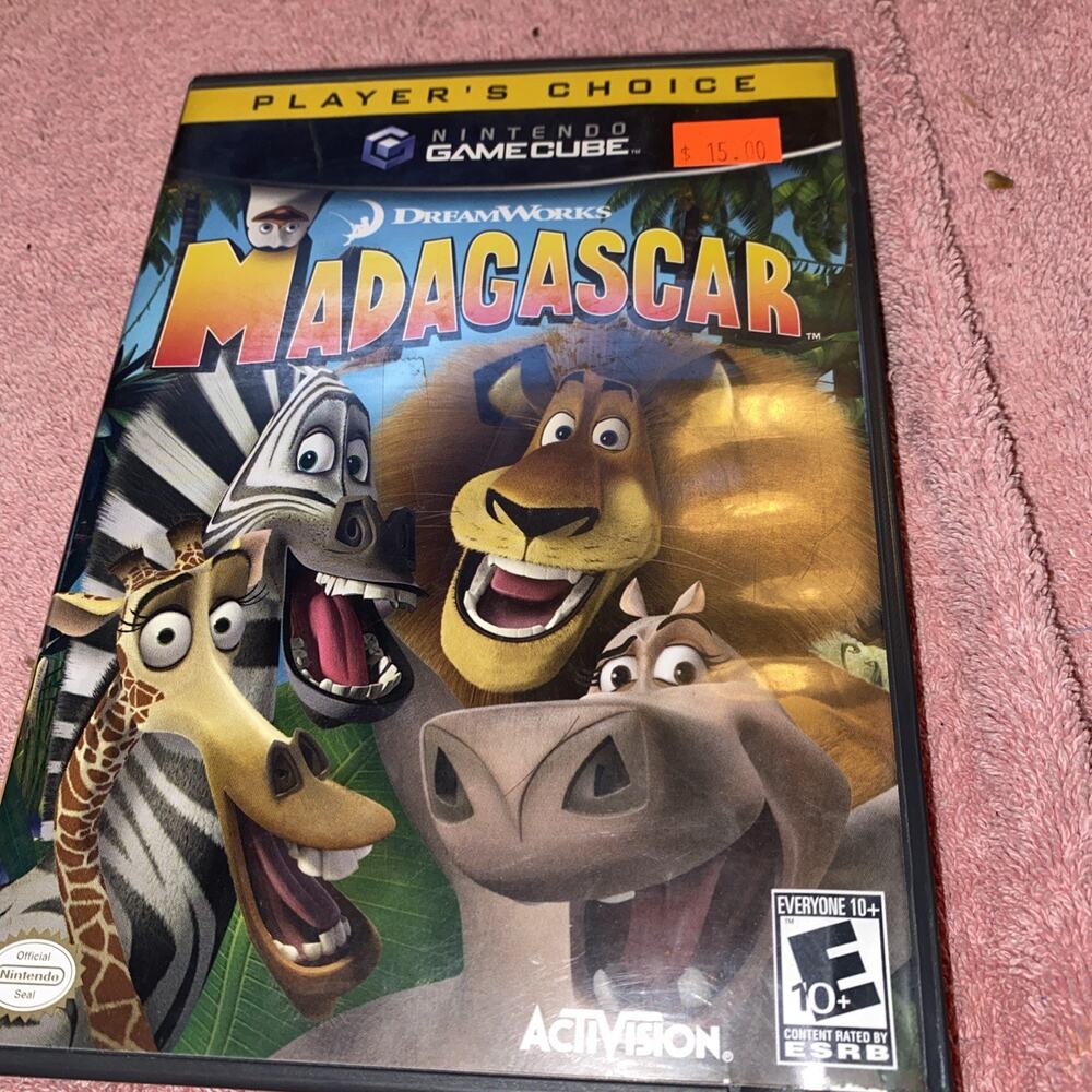 Madagascar (Nintendo GameCube, 2005) Complete w/ Manual CIB Black Label